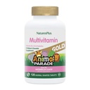 Natures Plus Animal Parade Gold Multivitamín Children as Chewables - Watermelon Flavor - 120 Animal-Shaped Tablets - Vitamín D3, K2 & Probiotiká - Vegan, Gluten Free - 60 Celkové služby