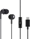 Amazon Basics Wired Earbuds s mikrofónom, v ušiach slúchadlá, USB-C, 4,2 ft dlhý kábel, S/M/L Ušné tipy, Jedna veľkosť, čierna