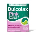 Dulcolax Pink Stimulant Preháňadlo Tablety, Jednodňové preháňadlo, Predvídateľné a efektívne Zápcha Relief, Relies Tréning & Bloating, Bisakodyl 5 mg, 25 Počet