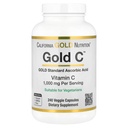Kalifornia Gold Nutrition Gold C USP stupňa vitamín C doplnok - Imunitná podpora a sezónne wellness - Vegetariánska priateľsky - bezlepok, non-GMO - 1000 mg - 240 Veggie Kapsule