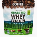 Opportuniteas Grass Fed Coffee Srvátka Proteín Izolát Prášok - 27g Proteín Prášok Bez umelých sladidiel, Kravy bez hormónov, Non GMO - 2,5lb