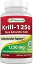 Najlepšie Naturals Pure Antarktída Krill Oil 1250 mg (Trojitá sila) s Omega-3s EPA, DHA a astaxantín 60 Softgels