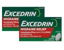 Excedrin Migraine Pain Reliever Caplets, 24 gróf (Pack of 2)