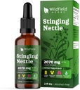 Stinging Nettle Root Extract Drops 2000mg (Urtica dioica L.) Bylinné doplnok Absorby Lepšie ako kapsule, 1 mesiac dodávky, 84 Servisov, alkohol bez tinktúry - 2 Oz, balenie 1