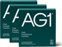 AG1 Athletic Greens Powder Supplement, Zlepšiť zdravie Gut, Multivitamín, Probiotiká, Gluten Free, Vegan a Keto Friendly, 75 Vitamíny (Travel Packs, 15 gróf) - Classic Formula