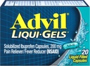Advil Pain Reliever/Fever Reducer Liqui-Gels 200mg - 20 ot, balenie po 3