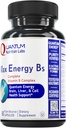 Quantum Nutrition Labs Max Energy Bs - vitamín B Complex, Metylated B Complex Vitamíny s vitamínom B1, B6, B12, tiamín, folát a biotín - 60 Vegetariánske kapsuly