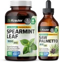 BIO KRAUTER Spearmint 250 Kapsule a Saw Palmetto Tincture 4 Fl. Oz.