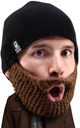 Beard Head Stubble Populous Beard Beanie - Original Hanmade Knit Kit and Remazable Beard