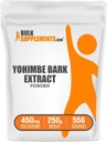 BulkSupplementments.com Yohimbe Extract Powder - Yohimbe Bark Extract - Bylinné doplnky, bez lepidla, 450mg za Serving, 250g (8,8 oz) (Pack of 1)