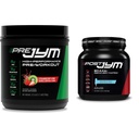 JYM Supplement Science PRE JYM 30 Servings - Strawberry Kiwi & Post-Work out with BCAA's, Glutamín, Creatine HCL, Beta-Alanine and More, Blue Arctic Freeze, 30 Servings, 22 Oz