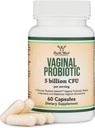 Vaginálne probiotiká pre ženy - štyri probiotiká Klinicky študované pre Vaginálnu rovnováhu PH, Vaginálny komfort, ovládanie zápachu a mikrobiómu (60 kapsúl, 5 miliárd CFU na obsluhu) podľa Double Wood