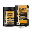 ONNIT Alpha Mozog Nootropic Brain Supplement for Focus, Memory, Mental Clarity, Cognitive Support with L-Theanine and Vitamín B6, 90 Count