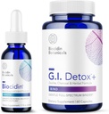 Bio-Botanic Research Biocidin Liquid Formula (1 oz) s GI Detox+ Gentle Binder - Two-Product Detoxification Bundle na podporu čistenia a trávenia - Asistents in Toxin & Biofilm odstránenie