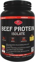 Olympian Labs Beef Protein Isolát prášok, 24g Protein, bez BST, 2 Grams BCAA's, Amino-kyseliny budovanie svalov, 1 libra, Ochutené skutočnou čokoládou