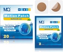 MQ 20ct Motion Disease Patches, tmavá farba, Morská choroba Patches Non Drowsy & Waterproof, Cruise Ship Travel Essentials, Fast Acting & Long Lasting 72H