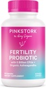 Pink Stork Fertility Support Probiotiká pre ženy s Ashwagandha pre Vaginálne zdravie, Koncepcia, pH bilancie, Hormon Balance, a Gut Flora, Fertility Doplnky pre ženy, 30 Kapsule