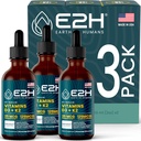 E2H EARTH PRE ĽUDIA Vitamín D3 & K2 doplnok pre imunitnú podporu - Tekutý vitamín D3 5000 IU - Vyrobené v USA 