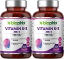 biofilx Vitamín K2 MK-4-100 mcg 200 Caps with Aalfalfa 2 Balíček - podporuje silné kosti Imunitné zdravie