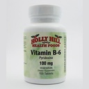 Holly Hill Health Foods, vitamín B6, 100 tabliet