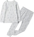 Owlivia 100% Organická bavlna Baby Dlhé rukávy Pajama súpravy, Batoľa Boy Girl 2-Piece