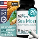 Atlantic Naturals Sea Moss Capsules with Moringa, Ashwagandha, Black Seed Oil, Ginger & Ginseng 