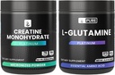 PURE ORIGINAL SUROVINY L-Glutamine & Creatin Monohydrate Powder Bundle, Cvičenie & životný štýl, Supplement Powders