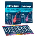 Hydratácia dripDrop - Powder Pakets - Watermelon, Berry, Citrón, Orange, Fruit Punch, Grape, Strawberry Lemonade, Cherry - 32 Gróf