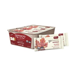 GoMacro Makrobar Organic Vegan Protein Bars - Maple Sea Salt (2.3 Ounce Bars, 12 Count)