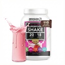 INVIGOR8 Superfood Grass Fed Whey Protein Izolát Shake Prírodné jahodové lepok-bez a non GMO Jedlá Výmena s probiotikami a Omega 3 (645g)