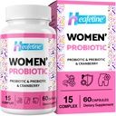 Vaginálne probiotiká pre ženy, 300 miliárd CFU probiotiká pre ženy, 15-v-1 ženy probiotiká a prebiotiká, pre vaginálne, močové trakt, PH vyváženie, imúnne, digestívne a gut, blúznenie zdravia, 60 kaps