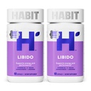 Habit Libido doplnok 2 Balenie (120 Kapsule) - Nový vzhľad, Prírodné afrodiziakum Blend s Maca, Ashwagandha L-arginín, Podporuje energiu a výkon, Vegan, non-GMO