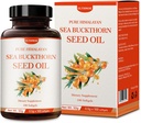 ULTHMOK Premium Sea Buckthorn Sead Oil,100% Seed Oil,100 Softgels & 100×500mg,Non-GMO,Gluten Free.