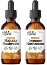 Wild & Organic Maitake Mushrom Tincture 2 fl oz & Immune Huby Tincture 2 fl oz