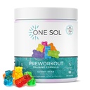 One Sol Pre-Workout pre ženy, Vylepšené čerpadlo a zaostrenie, Žiadne nervy alebo Crash, Prírodné zložky, 100% Vegan, Gluten Free & Soy Free, (Gummy Bear)