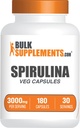 BulkSupplements.com Spirulina Kapsule - Zelené Superfood Supplement, Spirulina Supplement - Vegan, 6 Kapsule na obsluhu, 180 Počet (Pack of 1)