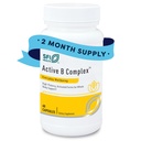 Klaire Labs SFI Health Active B Complex - Metylated Vitamin B Complex with Metylfolate, B12, B6 and More - Podpora zdravej energie, mozgu, funkcie pečene a nervov (60 kapsúl)