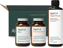 ALGAECAL Vitajte Kit - Bone Builder Pack, Plant Calcium Supplement & Stroncium, 16 živiny pre zdravie kostí + EPA & DHA Omega 3 Rybí olej, Podporný mozog, srdce, koža a kosti, Vyrobené v USA