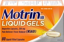 Motrin IB 200mg Ibuprofen Tekutý gél Odľahčovač bolesti/horúčka Redukcia bolesti a bolesti, 80