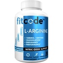 fitcode Pure Extra sila L-arginín HCl 1500mg, Nitric Oxide Supplement for Vacularity, Čerpadlá, Vytrvalosť, Výkon, Rast svalov, Energia, Výkonný N.O. Svalové čerpadlo kapsule (50 Servis)