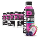 Protein2o Hydratácia Nápoj - 2-in-1 Tekutý Clear Srvátka Proteín Izolát a Electrolyte Nápoj - 15g Proteín, Vitamíny B5, B6 - Rekuperácia po vycvičení - 16.9 Fl Oz - 12 Count Dragon fruit Blackberry