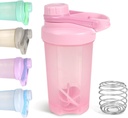 D.Y.A 16oz Shaker fľaša, Leak dôkaz Športové poháre Shaker pre proteín Shakes, Shaker fľaša pre pre cvičenie a cestovanie do Go,BPA zadarmo a ľahko čistý proteín Shaker fľaša,Pink