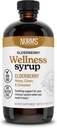 Norm's Farmy Wellness Black Elderberry Sirup s medom, škoricou a klinčekmi - vyrobené v USA, Prírodná imúnna podpora, žiadny alkohol alebo plnky, Gluten-free, Non-GMO, Vegan, Čistá bazová šťava Sirup - 8 Oz