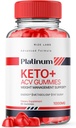 Rize laboratóriá Platinum Keto AVC Gummy pre pokročilé chudnutie, doplnok pre maximálnu silu Gomitas (60 Gummies)
