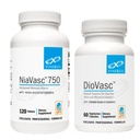 XYMOGEN NiaVasc 750 Trvalé uvoľnenie Niacin (120 tabliet) + DioVasc Podpora pre zdravé žily + Micocirkulácia (60 kapsúl)