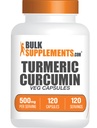 BulkSupplementments.com Turmerica 500mg Extract Kapsule - Curcumin Doplnky, Turmerica Curcumin - bez lepku 120 Veg Kapsule (Pack of 1)