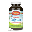 Carlson - detský žuvateľný vápnik, 250 mg, vysoko Absorbovateľný, Bone & Teeth Support, Optimal Wellness, Natural Vanilla Flavor, 120 tabliet