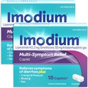 Imodium Multi-Symptom Relief Caplets with Loperamide Hydrochloride and Simeticone, Anti-Hreactive Medicine for Treasury, Gas, Bloating, Cramps & Pressure, 2 balenie