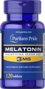 Puritáni Pride Melatonin 3 Mg Tablety, 120 Počet