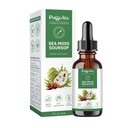PUFFIAIR Soursop [Graviola] & Sea Moss Liquid Drop for Cell Support & Regeneration, Immune Boost, Relax, Pečeň a spánok, Bylinný extrakt, Cukor/Gluten Free, Natural Flavor, 2 Fl Oz/60ml